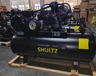 Pemampat Udara Perindustrian SHULTZ Dihantar dalam Muatan Kontena Penuh Ke Am...